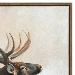 Kirklands Home Wild Elk Framed Canvas Art Print Outlet