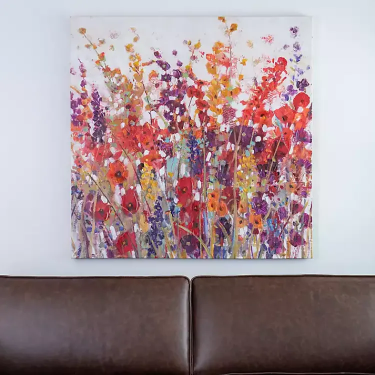 Kirklands Home Wildflower Field Canvas Art Print Multi Clearance