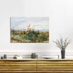 Kirklands Home Wildflower With a View Canvas Art Print Multicolor New