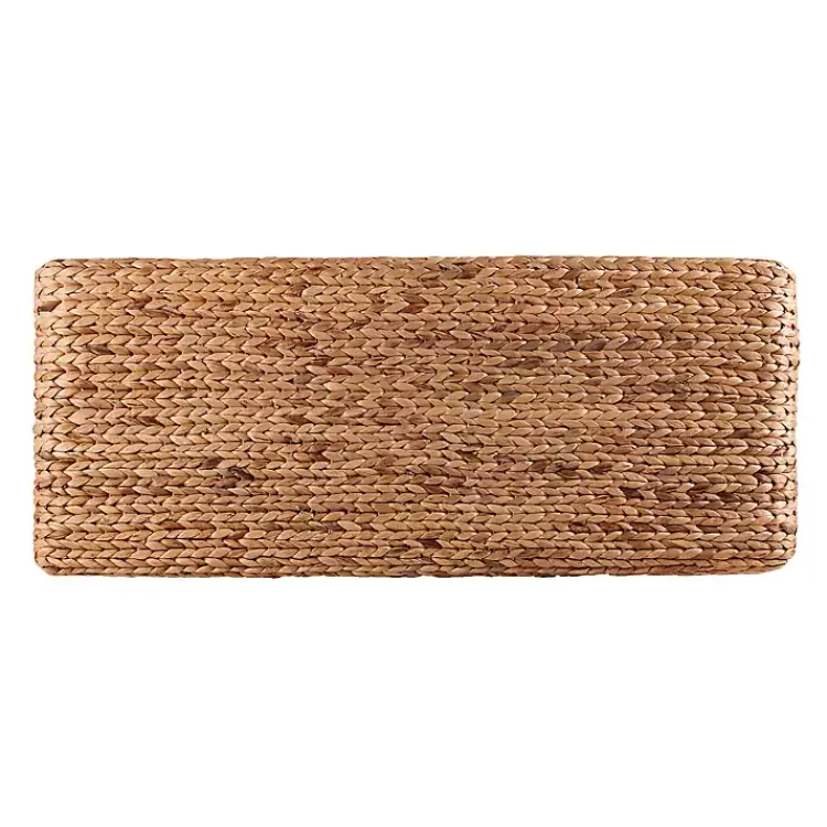 Kirklands Home Wiley Woven Hyacinth Bench with White Base Best