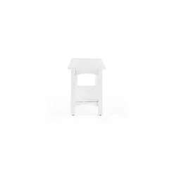 Kirklands Home Willis Wooden Lower Shelf Bench White Outlet