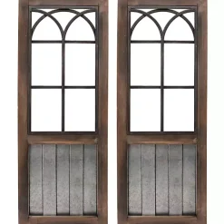 Kirklands Home Willow Farms Window Plaque, Set of 2 Brown Discount
