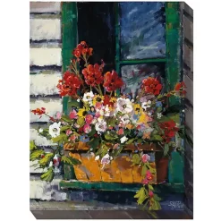 Kirklands Home Window of Color Outdoor Canvas Art Print Multi Best