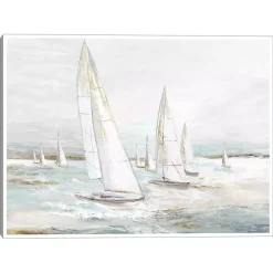 Kirklands Home Windswept Sails I Framed Canvas Art Print New