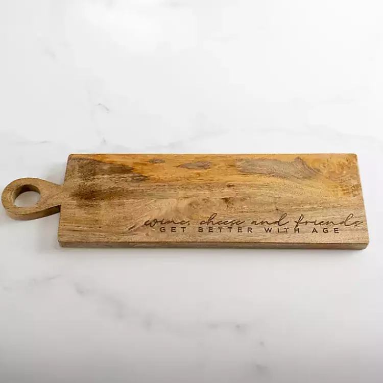 Kirklands Home Wine, Cheese, and Friends Serving Board Brown New