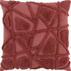 Pillows>Kirklands Home Wine Geo Tufted Throw Pillow Red