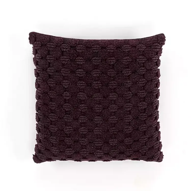 Pillows>Kirklands Home Wine Heavily Textured Pillow Purple