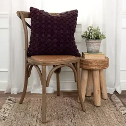 Pillows>Kirklands Home Wine Heavily Textured Pillow Purple