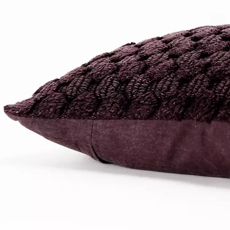 Pillows>Kirklands Home Wine Heavily Textured Pillow Purple