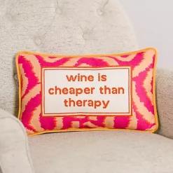 Pillows>Kirklands Home Wine is Cheaper Lumbar Pillow