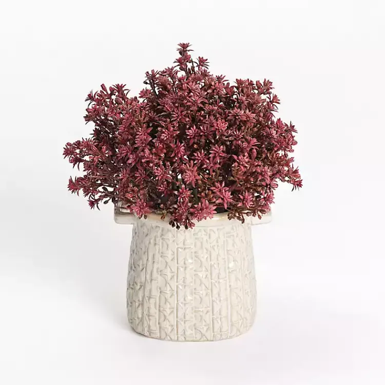 Arrangements & Greenery>Kirklands Home Wine Seeded Thistle Arrangement Purple