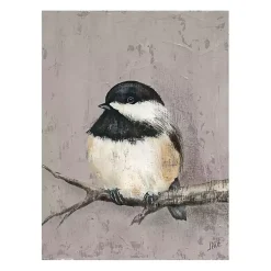 Kirklands Home Winter Bird IV Giclee Canvas Art Print Gray Hot