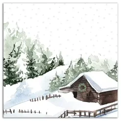 Christmas Art & Wall Decor>Kirklands Home Winter Cabin Canvas Art Print