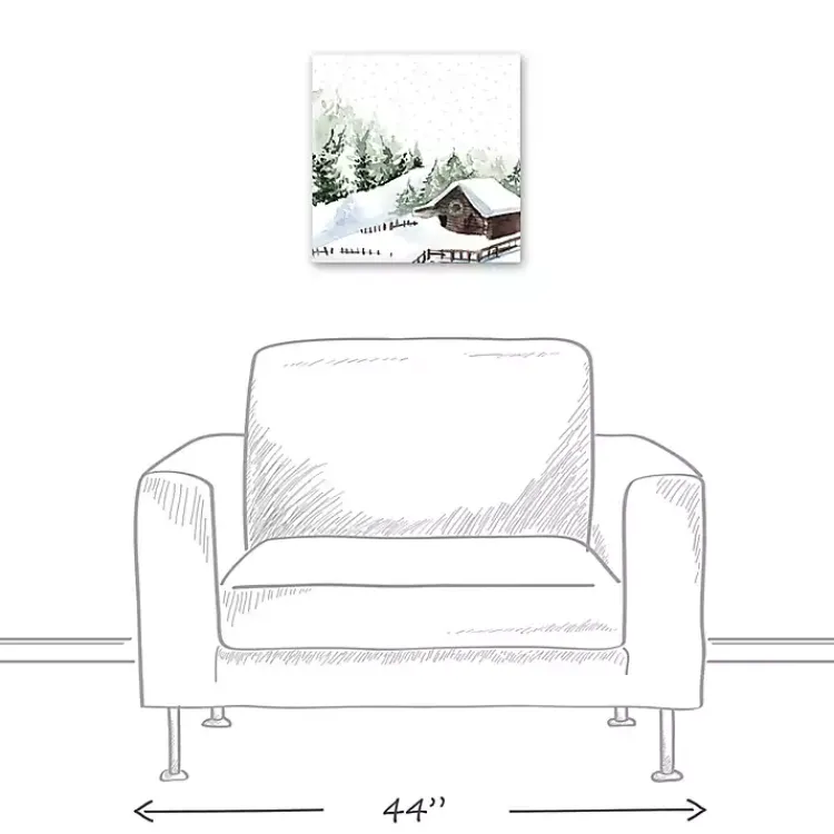 Christmas Art & Wall Decor>Kirklands Home Winter Cabin Canvas Art Print