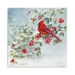Christmas Art & Wall Decor>Kirklands Home Winter Cardinal Canvas Art Print