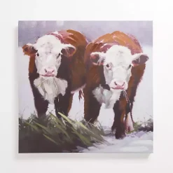 Kirklands Home Winter Cows Canvas Art Print Clearance