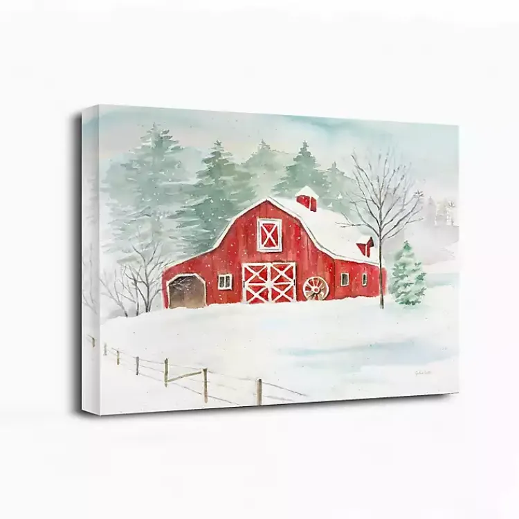 Christmas Art & Wall Decor>Kirklands Home Winter Farmhouse Canvas Art Print