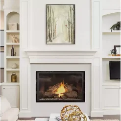 Kirklands Home Winter Forest Landscape Framed Canvas Art Print White Outlet