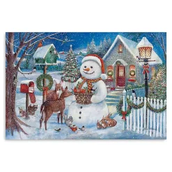 Christmas Art & Wall Decor>Kirklands Home Winter Gathering Canvas Christmas Art Print Blue