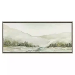 Kirklands Home Winter Mountain Landscape Framed Canvas Art Print Sale