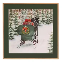 Christmas Art & Wall Decor>Kirklands Home Winter Sleigh Ride Framed Art Print