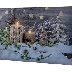 Christmas Art & Wall Decor>Kirklands Home Winter Star LED Canvas Art Print
