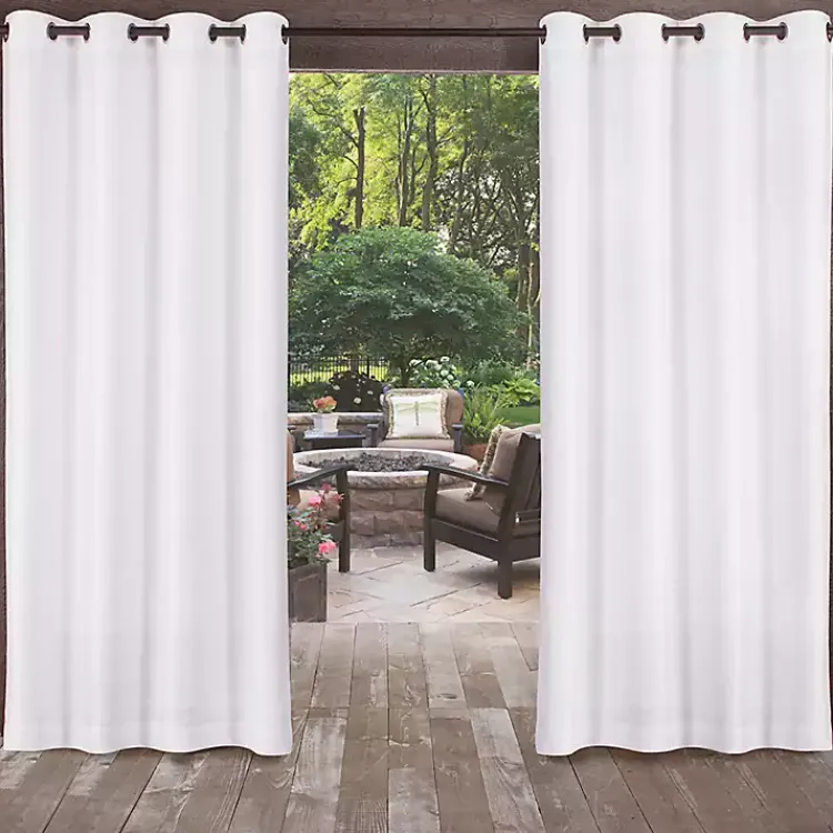 Kirklands Home Winter Biscayne Curtain Panel Set, 96 in. White Discount
