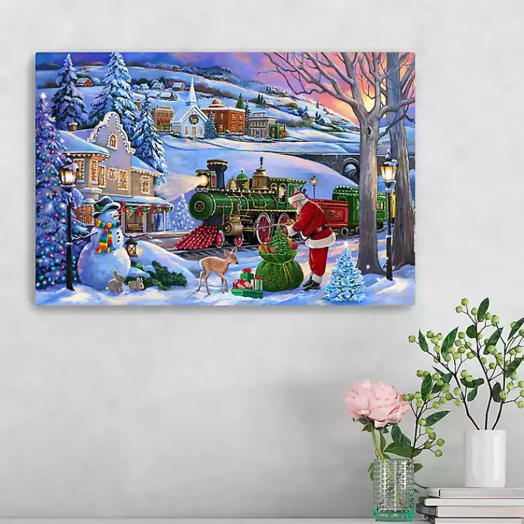 Christmas Art & Wall Decor>Kirklands Home Winter Wonderland Canvas Art Print, 16x24 Blue