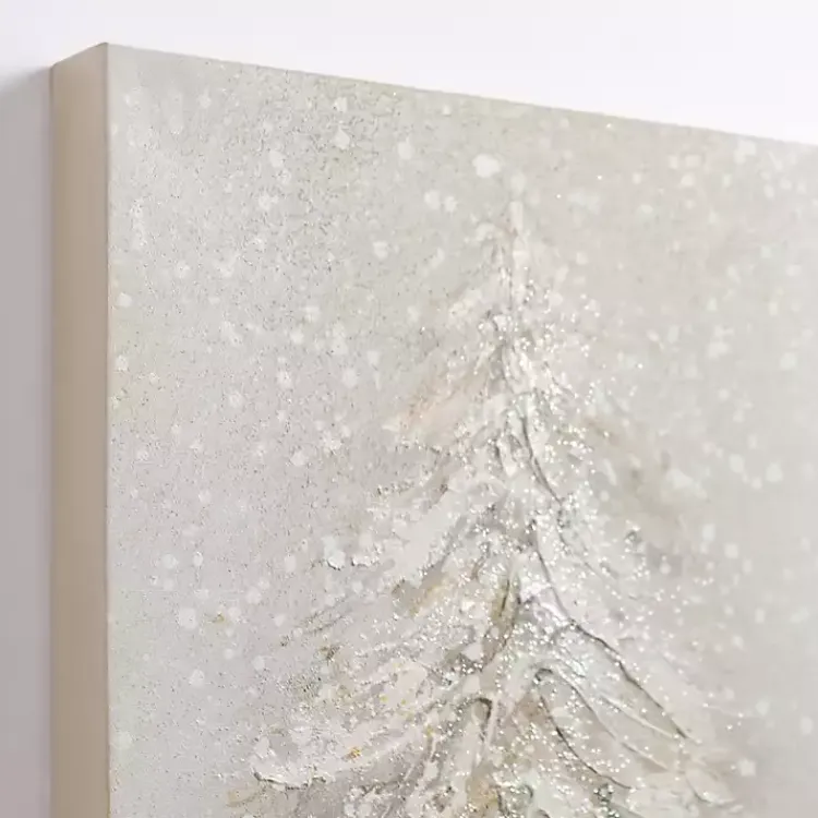 Christmas Art & Wall Decor>Kirklands Home Winter Wonderland Forest Canvas Art Print White