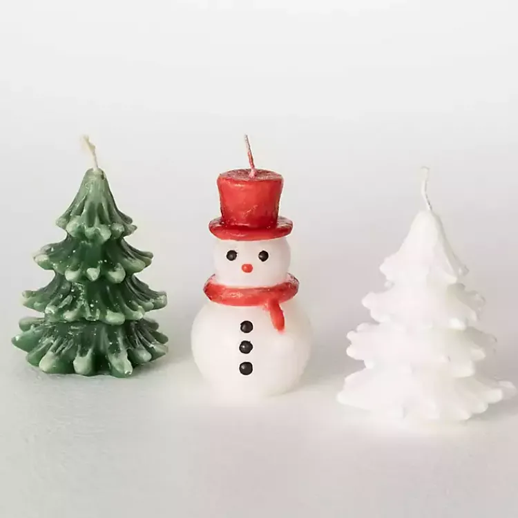 Candles>Kirklands Home Winter Wonderland Kitira Candles, Set of 3