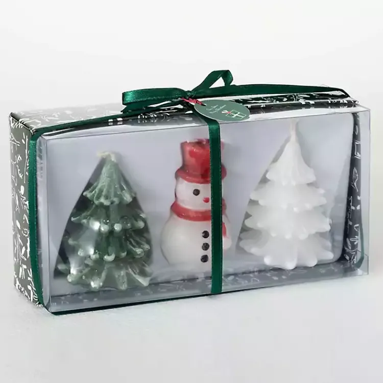 Candles>Kirklands Home Winter Wonderland Kitira Candles, Set of 3