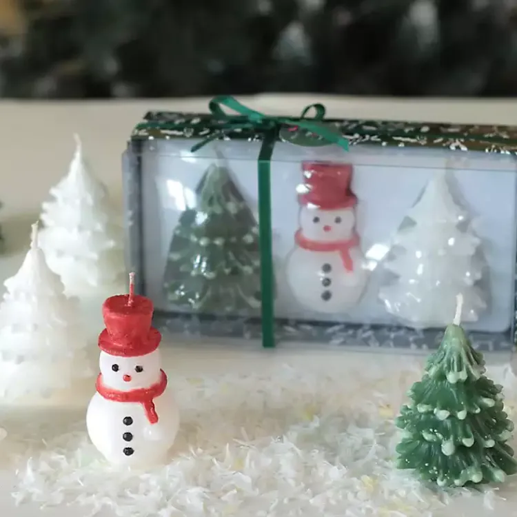Candles>Kirklands Home Winter Wonderland Kitira Candles, Set of 3