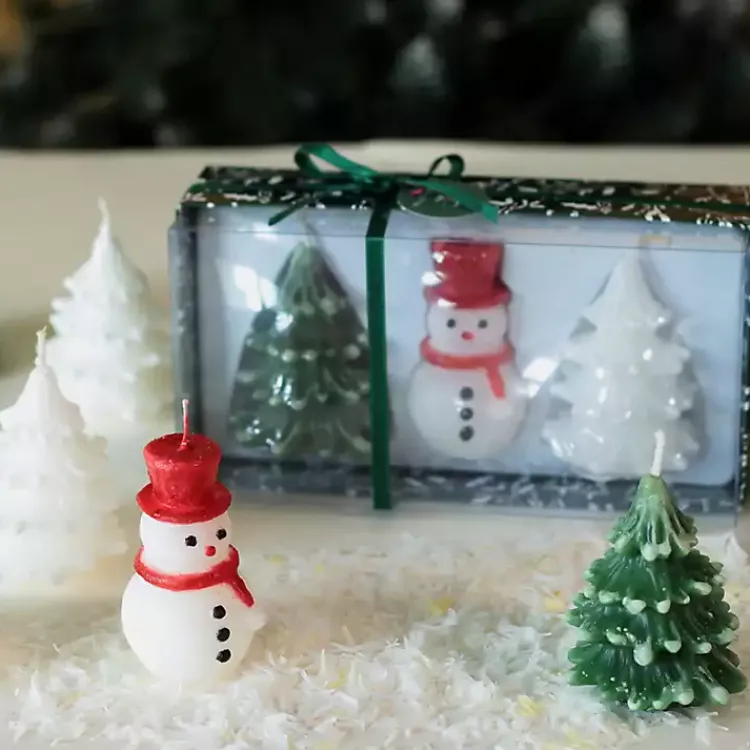 Candles>Kirklands Home Winter Wonderland Kitira Candles, Set of 3