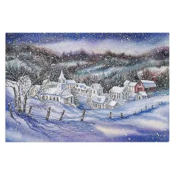 Christmas Art & Wall Decor>Kirklands Home Winter Wonderland Village Canvas Art Print
