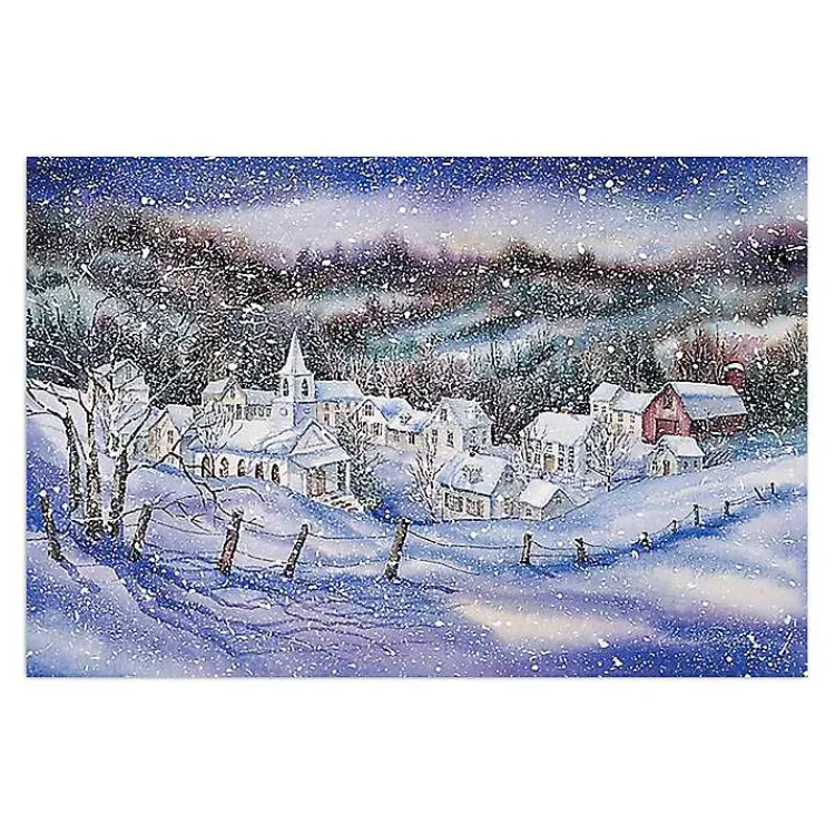 Christmas Art & Wall Decor>Kirklands Home Winter Wonderland Village Canvas Art Print