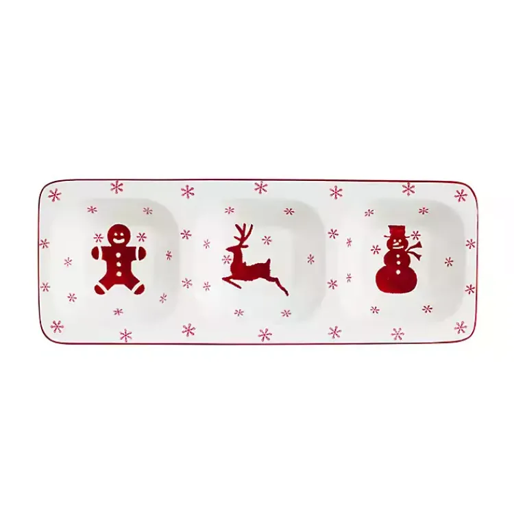 Kirklands Home Winterfest 3-Section Serving Dish Discount