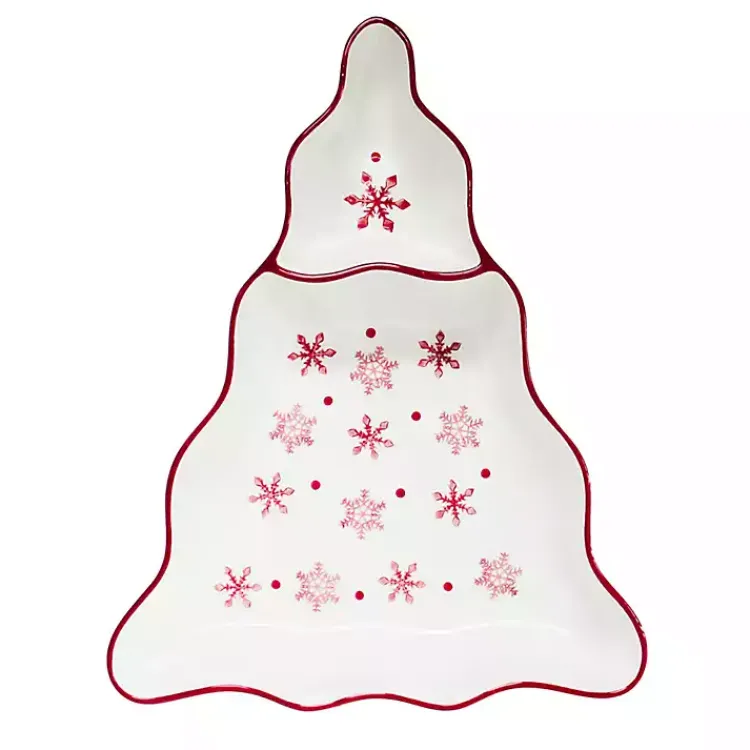 Kirklands Home Winterfest Tree Chip and Dip Platter Outlet