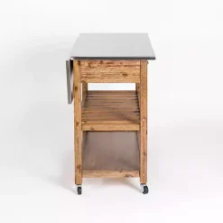 Kirklands Home Wire Brush Sonoma Drop Leaf Kitchen Island Brown