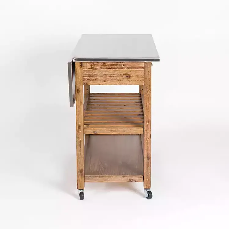 Kirklands Home Wire Brush Sonoma Drop Leaf Kitchen Island Brown