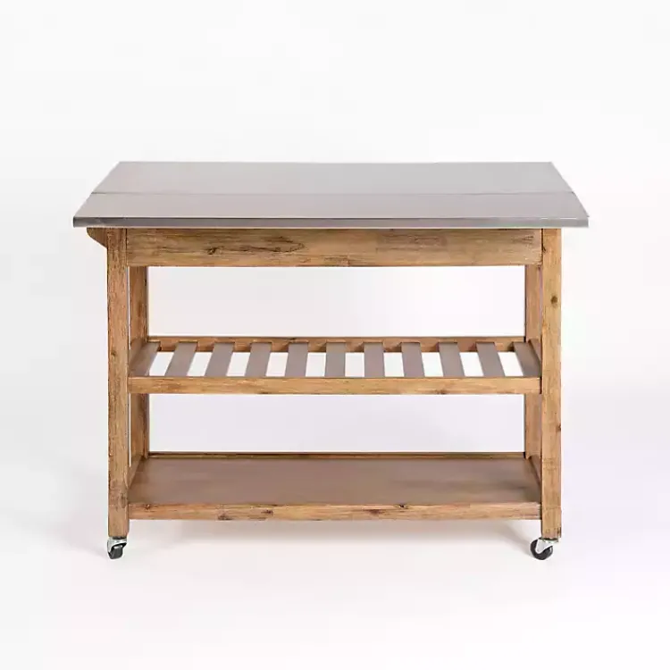 Kirklands Home Wire Brush Sonoma Drop Leaf Kitchen Island Brown