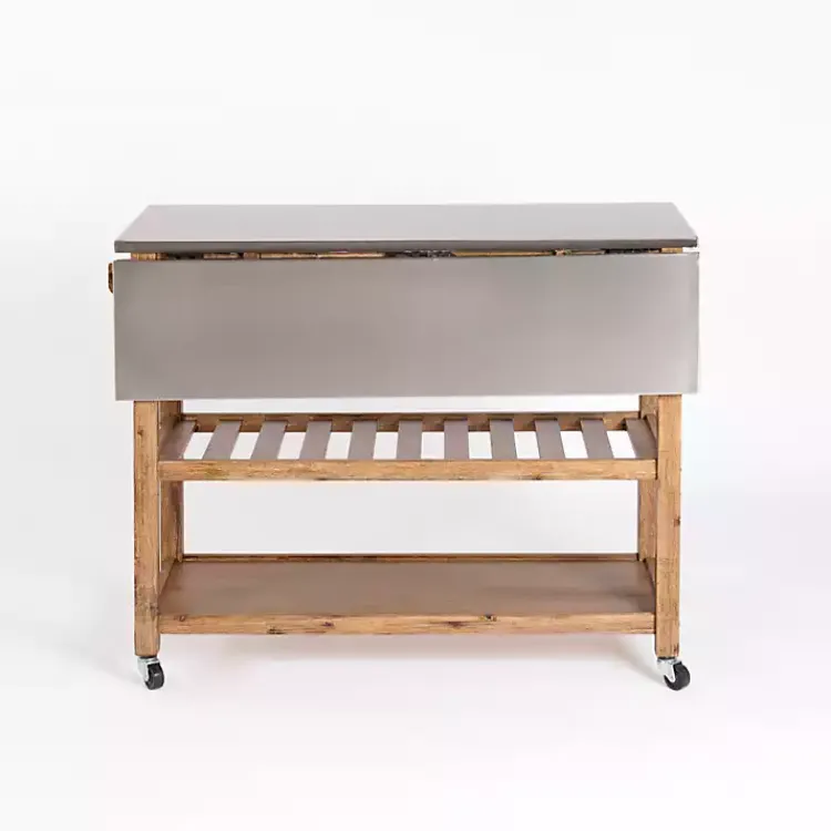 Kirklands Home Wire Brush Sonoma Drop Leaf Kitchen Island Brown