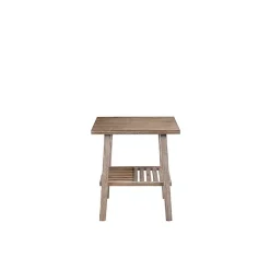 Kirklands Home Wire Brushed Natural Accent Table Tan
