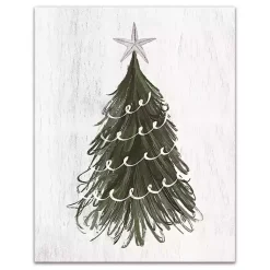Christmas Art & Wall Decor>Kirklands Home Wispy Christmas Tree Canvas Art Print
