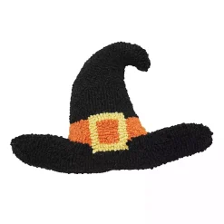 Halloween>Kirklands Home Witch Hat Shaped Halloween Throw Pillow