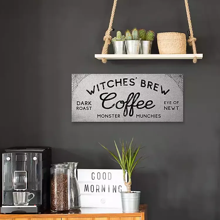 Halloween>Kirklands Home Witches Brew Coffee Halloween Canvas Art Print