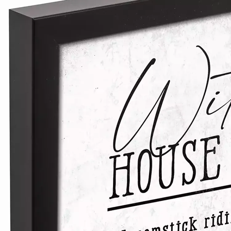 Halloween>Kirklands Home Witch's House Rules Halloween Wall Plaque White