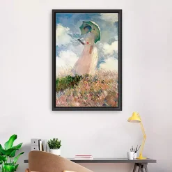 Kirklands Home Woman with a Parasol Framed Canvas Art Print Multi Hot