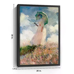 Kirklands Home Woman with a Parasol Framed Canvas Art Print Multi Hot