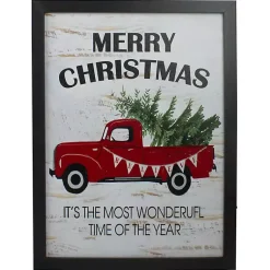 Christmas Art & Wall Decor>Kirklands Home Wonderful Christmas Tree Truck Christmas Wall Art