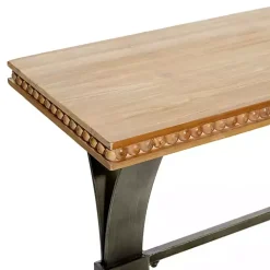 Kirklands Home Wood & Metal Trestle Base Console Table Best